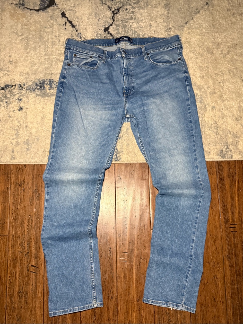 Hollister Epic Flex Slim Straight Jeans Men’s 36x34 Light Wash